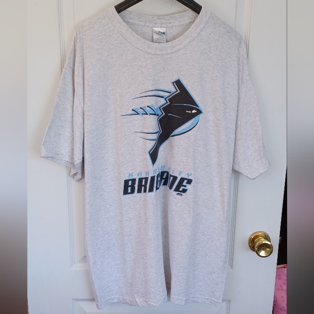 KANSAS CITY BRIGADE ARENA FOOTBALL LEAGUE (AFL) W/LOGO WHITE HEATHERED XL TEE